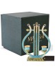 Teal Vintage Harp Oil Candlesticks | Candle Holders | Judaica